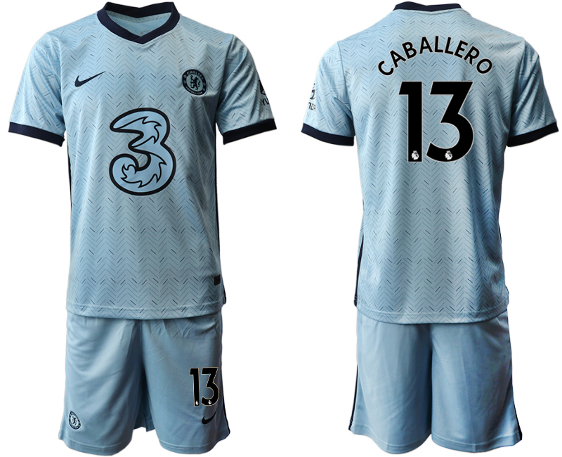Men 2020-2021 club Chelsea away Light blue #13 Soccer Jerseys